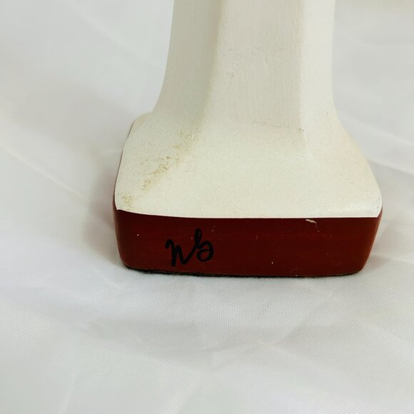 Navajo Virgin Mary Figurine Madonna Southwest Hand Painted Ceramic Signed 13" - Picture 9 of 16